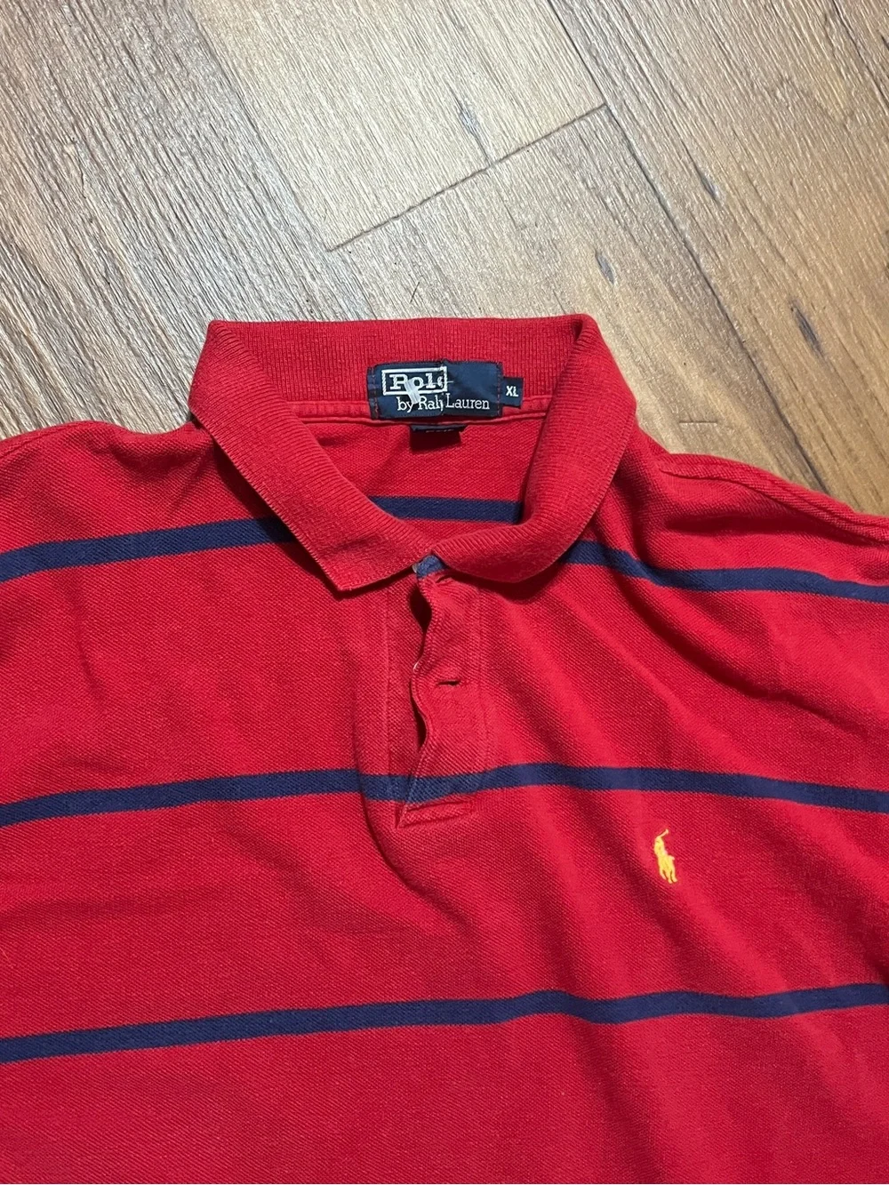 Vintage Polo Ralph Lauren Striped Rugby Shirt Size XL 90's Made in USA